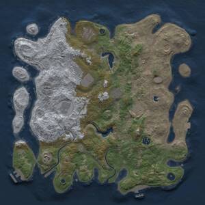 Thumbnail Rust Map: Procedural Map, Size: 4000, Seed: 691258238, 14 Monuments