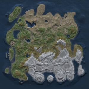 Thumbnail Rust Map: Procedural Map, Size: 4000, Seed: 1523035244, 14 Monuments