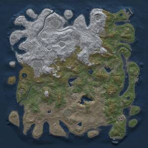 Thumbnail Rust Map: Procedural Map, Size: 4500, Seed: 876293830, 16 Monuments