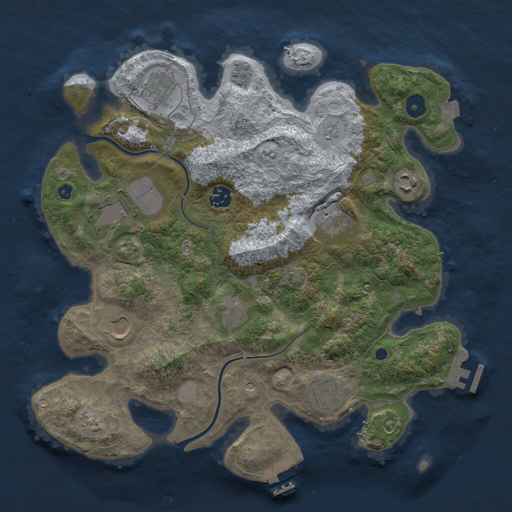 Rust Map: Procedural Map, Size: 3500, Seed: 232352, 15 Monuments