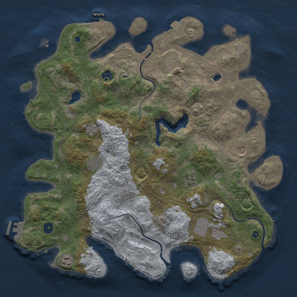 Rust Map: Procedural Map, Size: 4250, Seed: 335268778, 15 Monuments