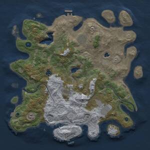 Thumbnail Rust Map: Procedural Map, Size: 4000, Seed: 384530871, 12 Monuments