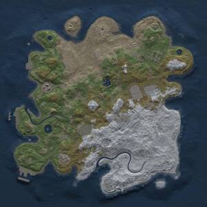 Thumbnail Rust Map: Procedural Map, Size: 3700, Seed: 277485862, 14 Monuments