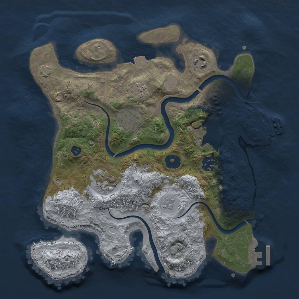Rust Map: Procedural Map, Size: 3000, Seed: 300635859, 12 Monuments