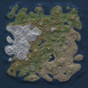 Thumbnail Rust Map: Procedural Map, Size: 4500, Seed: 1614408992, 17 Monuments