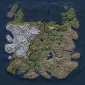 Thumbnail Rust Map: Procedural Map, Size: 4500, Seed: 1614408992, 17 Monuments