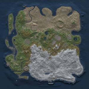 Thumbnail Rust Map: Procedural Map, Size: 3800, Seed: 2110338927, 16 Monuments
