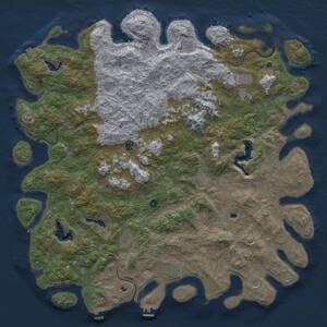Thumbnail Rust Map: Procedural Map, Size: 6000, Seed: 1248485422, 17 Monuments