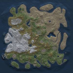 Thumbnail Rust Map: Procedural Map, Size: 4000, Seed: 321177482, 15 Monuments