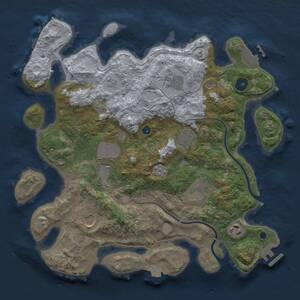 Thumbnail Rust Map: Procedural Map, Size: 3500, Seed: 1358255580, 13 Monuments