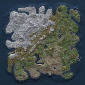 Thumbnail Rust Map: Procedural Map, Size: 4000, Seed: 578009205, 15 Monuments