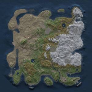 Thumbnail Rust Map: Procedural Map, Size: 3500, Seed: 321498606, 14 Monuments