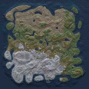 Thumbnail Rust Map: Procedural Map, Size: 4500, Seed: 2089662081, 16 Monuments