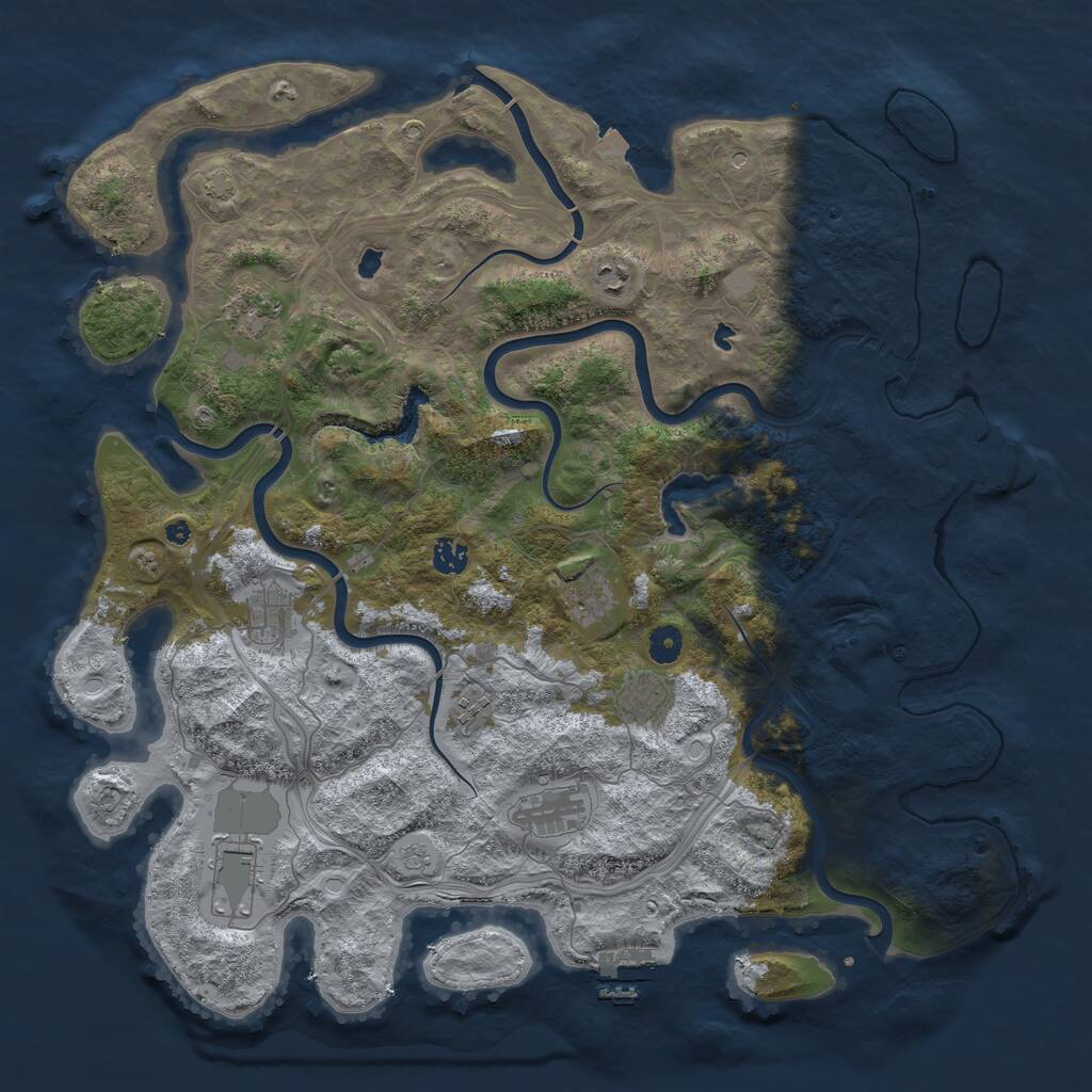 Rust Map: Procedural Map, Size: 4500, Seed: 2089662081, 15 Monuments