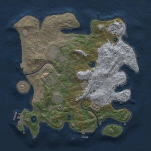 Thumbnail Rust Map: Procedural Map, Size: 3500, Seed: 32000, 12 Monuments