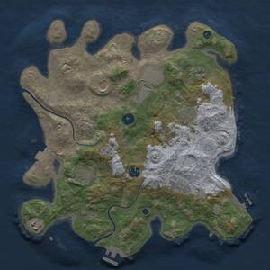 Thumbnail Rust Map: Procedural Map, Size: 3500, Seed: 982672803, 15 Monuments