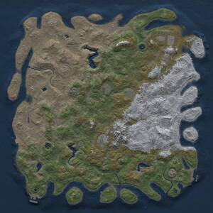 Thumbnail Rust Map: Procedural Map, Size: 5500, Seed: 849356723, 17 Monuments