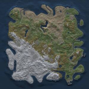 Thumbnail Rust Map: Procedural Map, Size: 4500, Seed: 65656, 16 Monuments