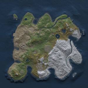 Thumbnail Rust Map: Procedural Map, Size: 3000, Seed: 1319376102, 9 Monuments