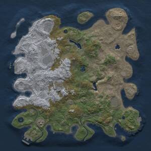 Thumbnail Rust Map: Procedural Map, Size: 4000, Seed: 1145366670, 14 Monuments