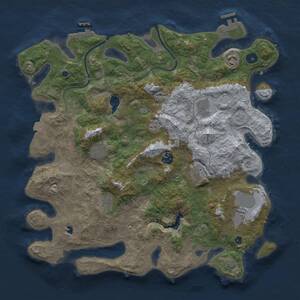 Thumbnail Rust Map: Procedural Map, Size: 4000, Seed: 20652, 14 Monuments