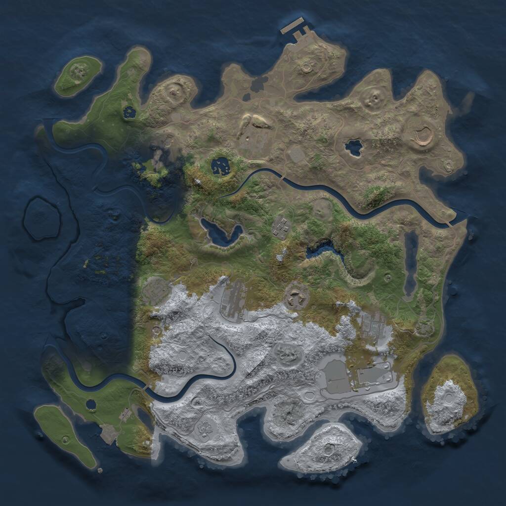 Rust Map: Procedural Map, Size: 4000, Seed: 757571278, 15 Monuments