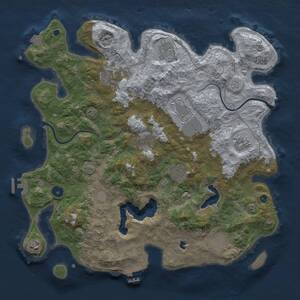 Thumbnail Rust Map: Procedural Map, Size: 4000, Seed: 1930842156, 14 Monuments