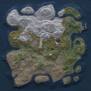 Thumbnail Rust Map: Procedural Map, Size: 3500, Seed: 612868590, 14 Monuments