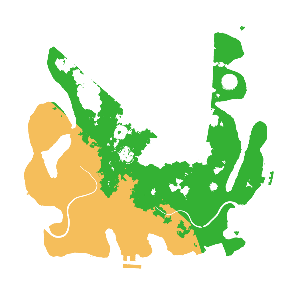 Biome Rust Map: Procedural Map, Size: 3200, Seed: 549505374