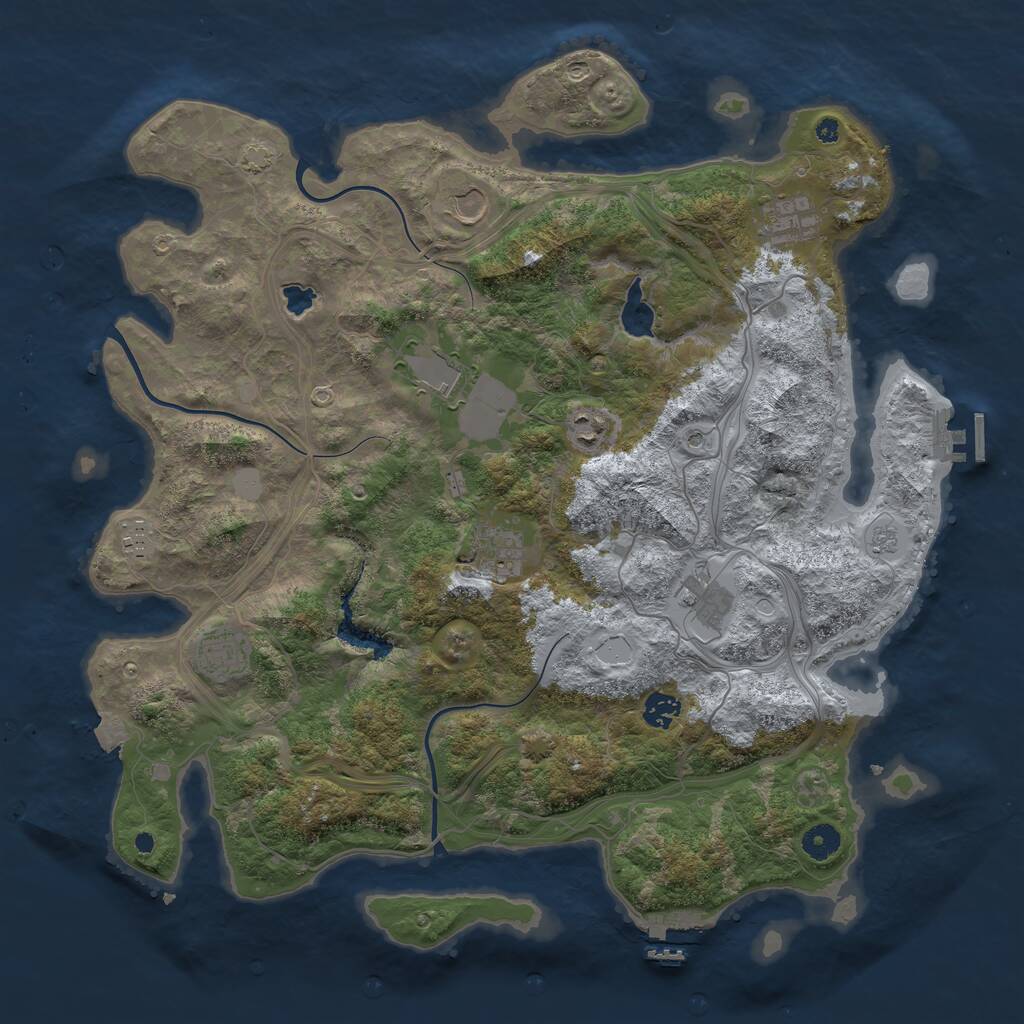Rust Map: Procedural Map, Size: 4250, Seed: 1088, 15 Monuments