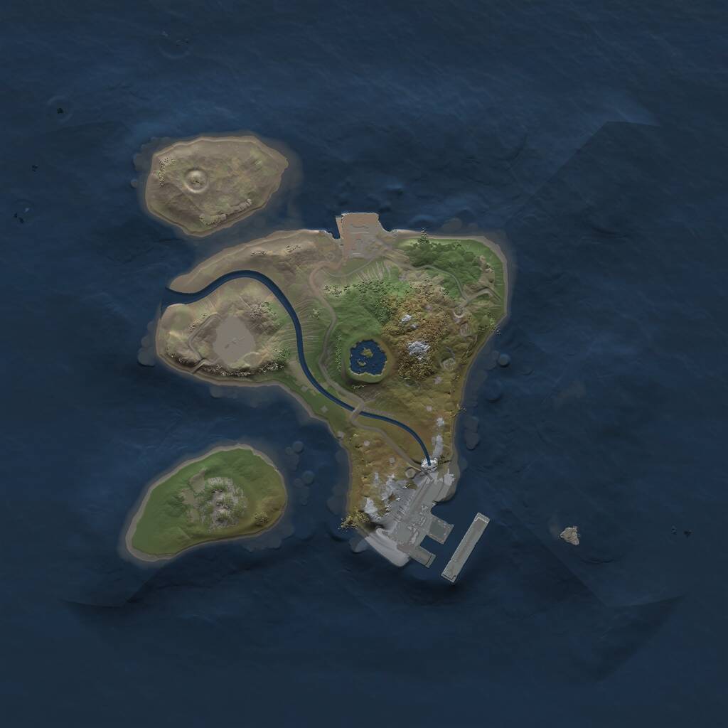 Rust Map: Procedural Map, Size: 2000, Seed: 19980720, 2 Monuments