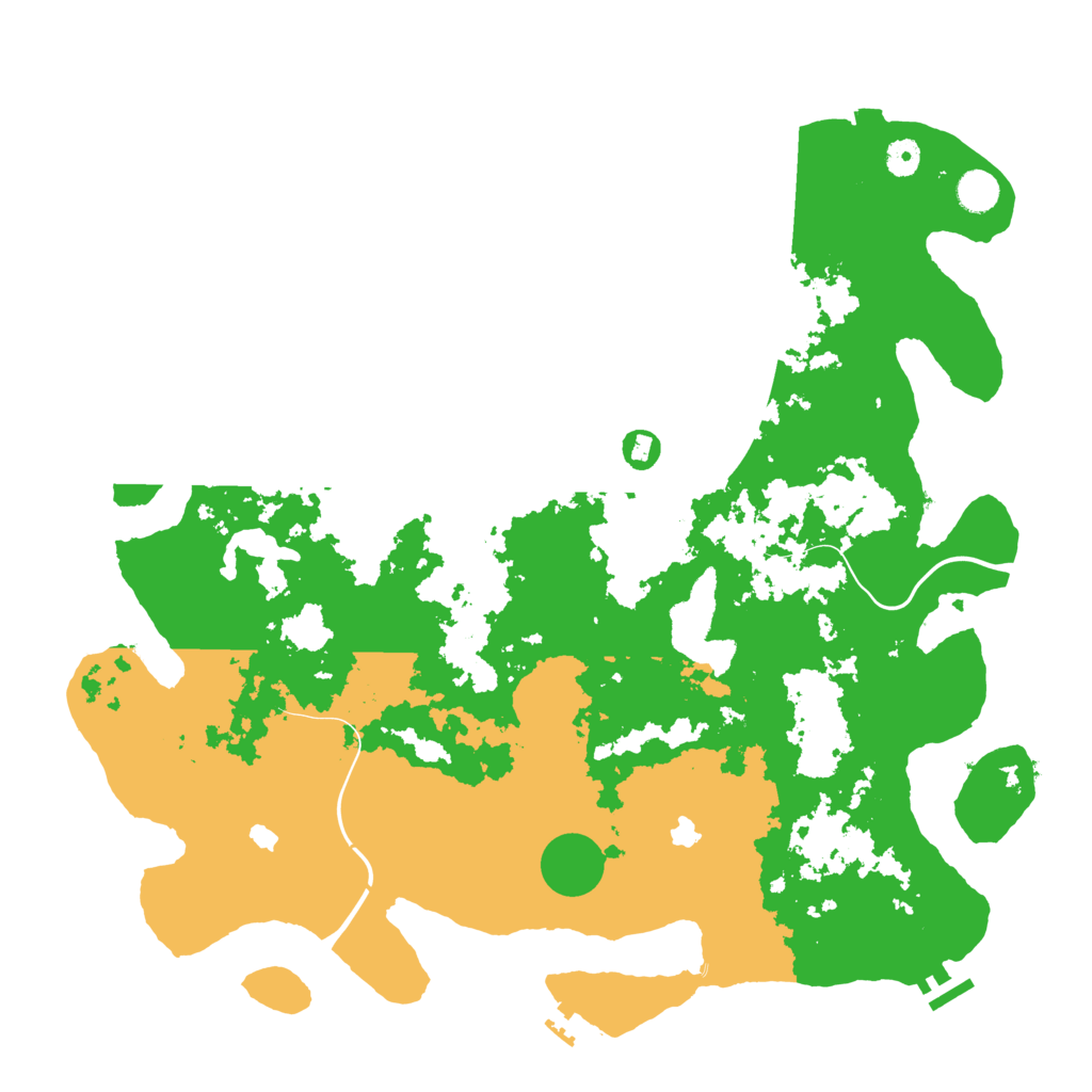 Biome Rust Map: Procedural Map, Size: 4550, Seed: 50002
