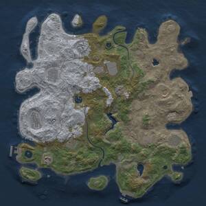 Thumbnail Rust Map: Procedural Map, Size: 4000, Seed: 699862253, 17 Monuments