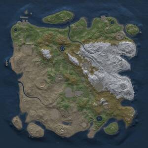 Thumbnail Rust Map: Procedural Map, Size: 3900, Seed: 390, 16 Monuments