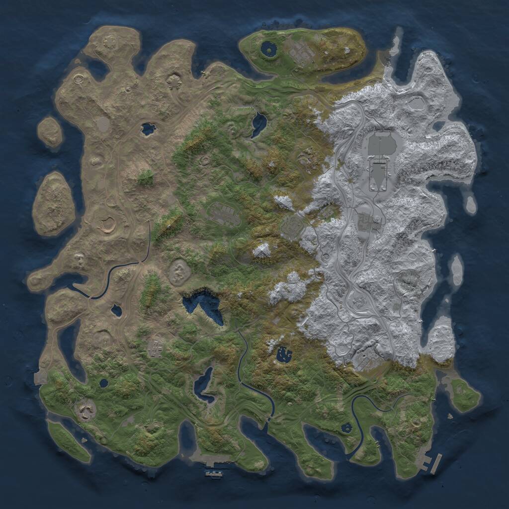 Rust Map: Procedural Map, Size: 4800, Seed: 1681627088, 17 Monuments