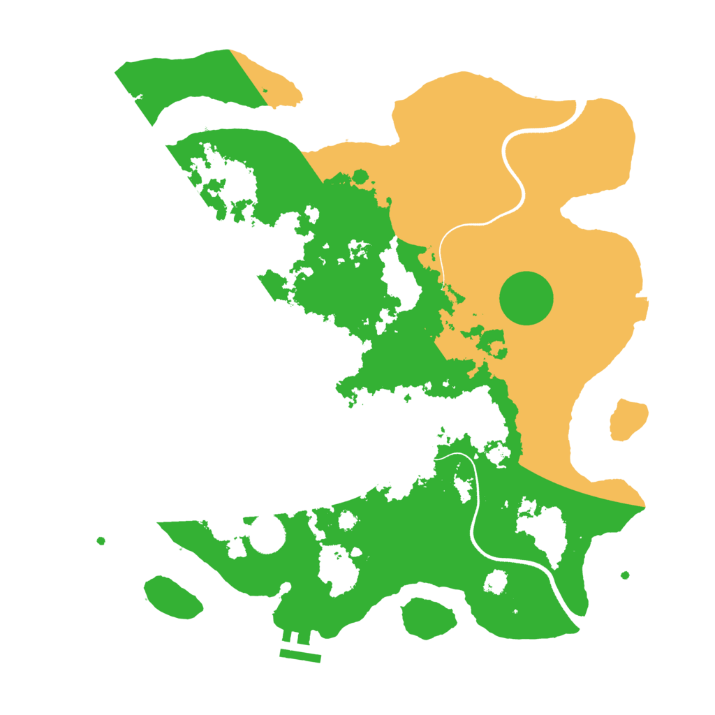 Biome Rust Map: Procedural Map, Size: 3500, Seed: 594838858