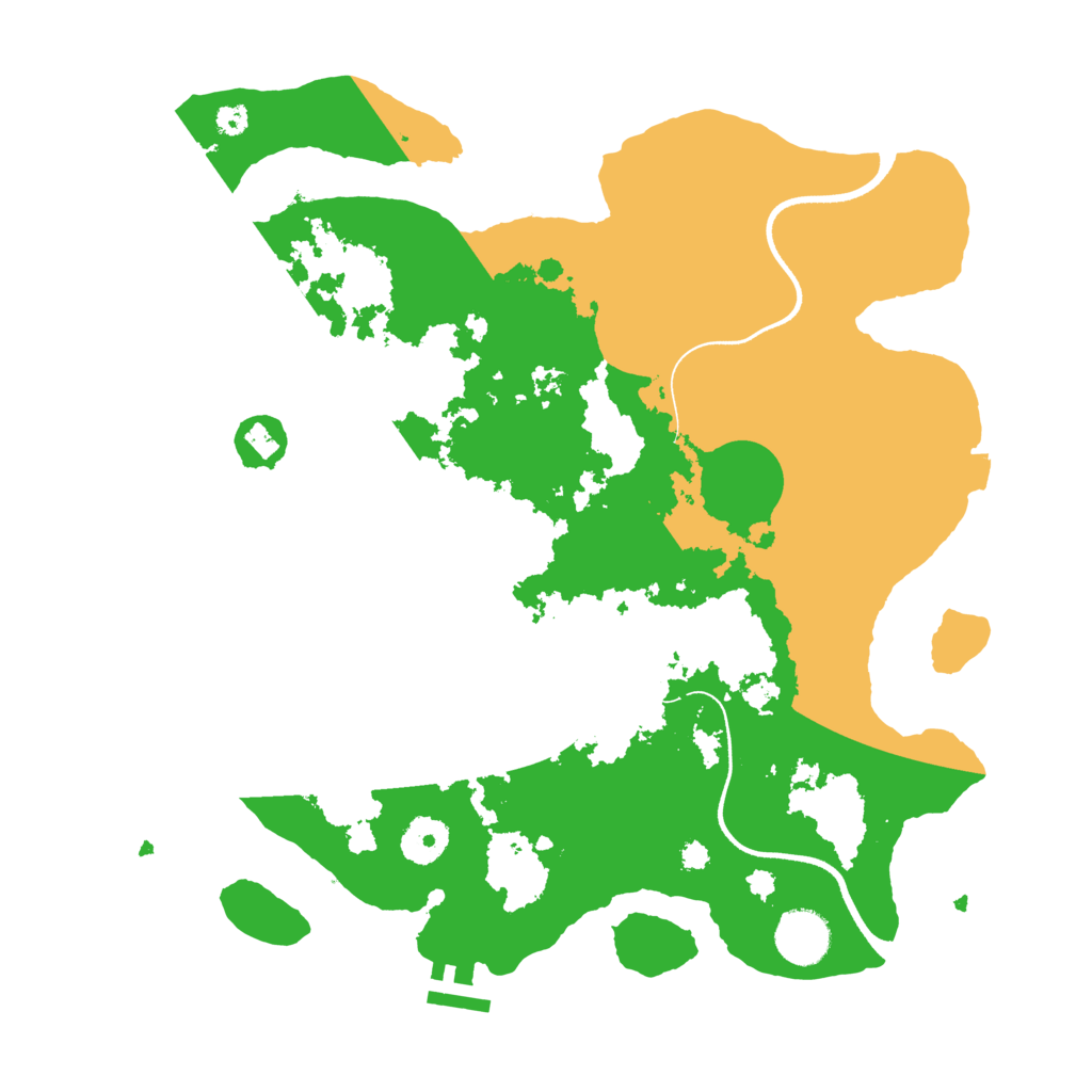 Biome Rust Map: Procedural Map, Size: 3500, Seed: 594838858