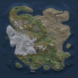 Thumbnail Rust Map: Procedural Map, Size: 3500, Seed: 594838858, 12 Monuments