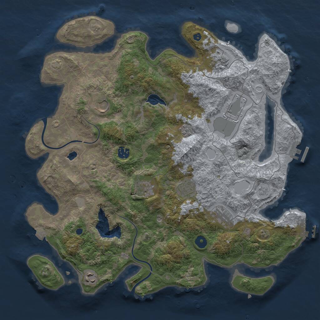 Rust Map: Procedural Map, Size: 4000, Seed: 819950204, 15 Monuments