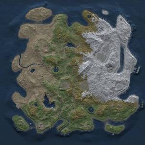 Thumbnail Rust Map: Procedural Map, Size: 4000, Seed: 819950204, 15 Monuments