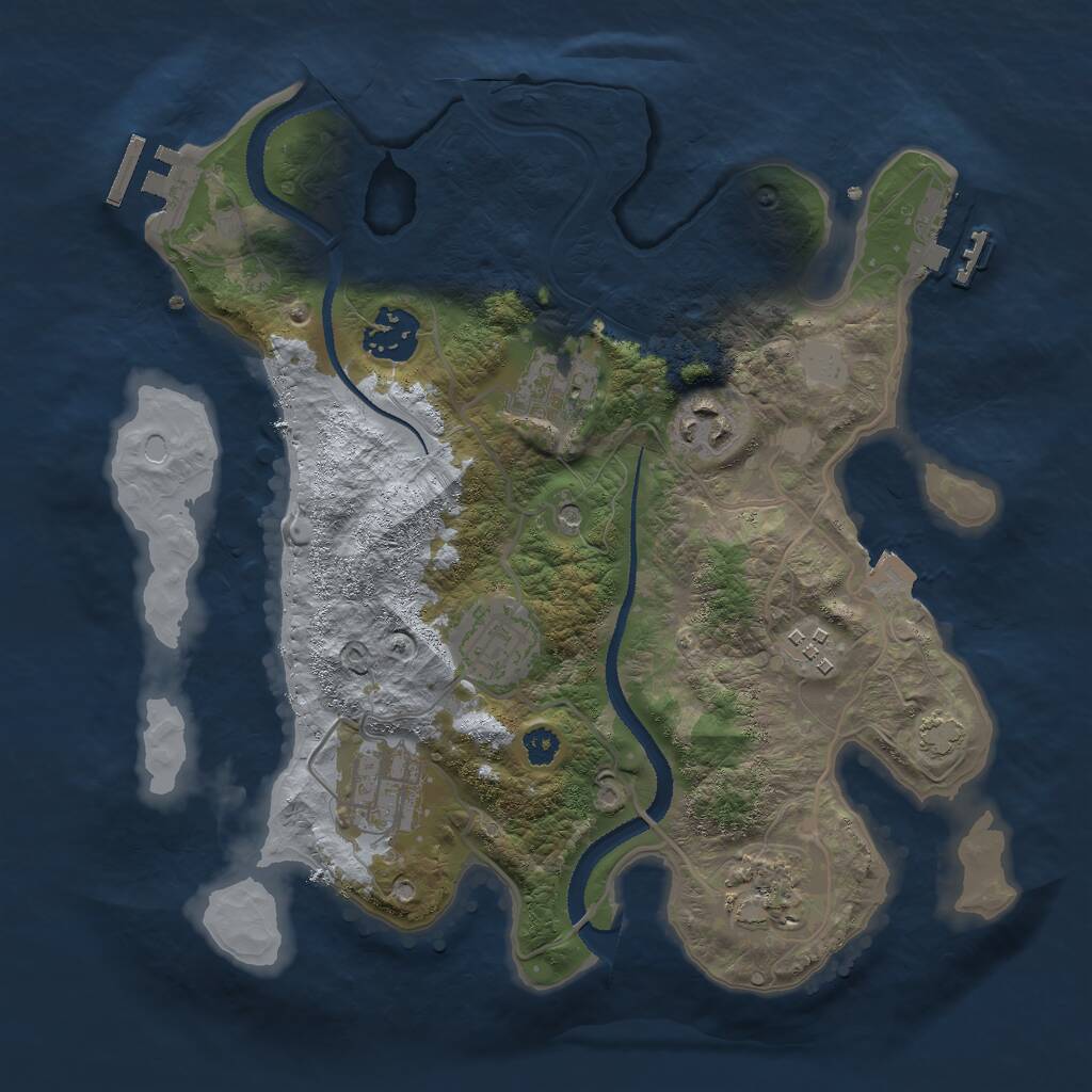 Rust Map: Procedural Map, Size: 3000, Seed: 397706363, 12 Monuments