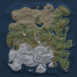 Thumbnail Rust Map: Procedural Map, Size: 4000, Seed: 71611804, 16 Monuments