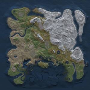 Thumbnail Rust Map: Procedural Map, Size: 4000, Seed: 366313640, 15 Monuments