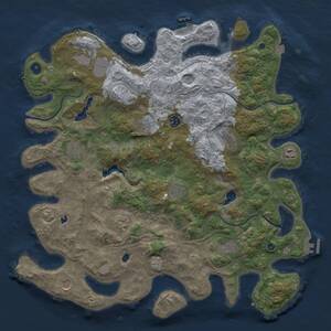 Thumbnail Rust Map: Procedural Map, Size: 4500, Seed: 30011994, 17 Monuments