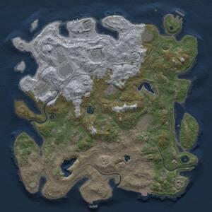 Thumbnail Rust Map: Procedural Map, Size: 4250, Seed: 1289663961, 16 Monuments