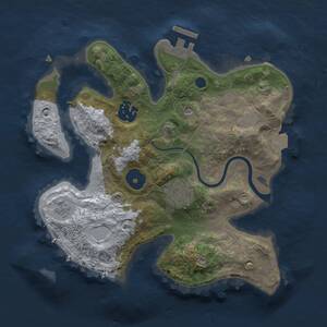 Thumbnail Rust Map: Procedural Map, Size: 2500, Seed: 832373981, 6 Monuments