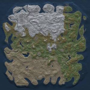 Thumbnail Rust Map: Procedural Map, Size: 5800, Seed: 1040175564, 17 Monuments