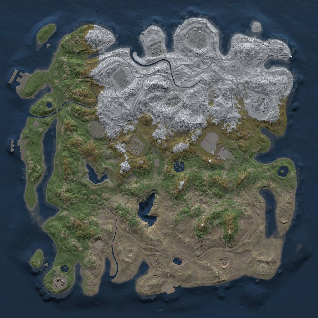 Rust Map: Procedural Map, Size: 4250, Seed: 1733565861, 16 Monuments