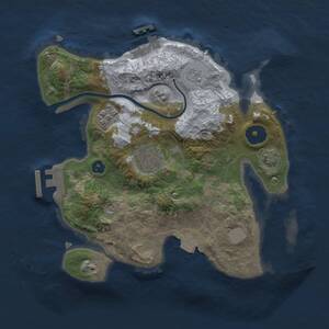 Thumbnail Rust Map: Procedural Map, Size: 2500, Seed: 1811428549, 8 Monuments