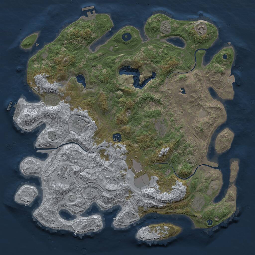 Rust Map: Procedural Map, Size: 4250, Seed: 17120, 15 Monuments